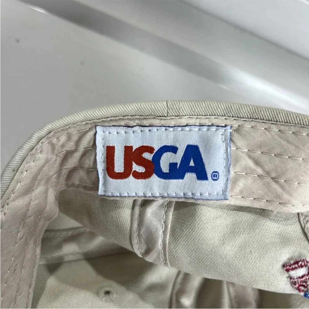 2009 US Open Bethpage Black Golf Hat USGA Member Cap Beige Adjustable PGA Major - Picture 8 of 8
